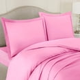 thumbnail image 3 of 4 Pc Cotton Sheet Set - Egyptian Cotton Sheet Set - Cotton Flat Sheet - Cotton Fitted Sheet - Cotton Pillowcase - Ultra Soft Luxurious Bedding Set -(Rose Pink/Cal Queen), 3 of 6