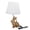 A, variant on FENGGHAO Cute Rabbit Animal Desk Lamp Golden Base With Linen Shade Bedroom Night Light Decor