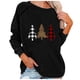 thumbnail image 2 of Puntoco Sudadera con capucha navideña estampada de manga larga para mujer Puntoco Puntoco-2637, 2 of 4