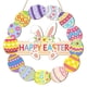 thumbnail image 1 of Decoraciones de Pascua, adornos de Pascua, regalos de Pascua, decoración de Pascua, colgante de puerta, porche delantero festivo, colgante de corona de Pascua de madera, colgante de puerta, 1 of 6