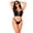 Black, variant on Women's Shimmer Ring Bra Sized Underwire Bikini Top