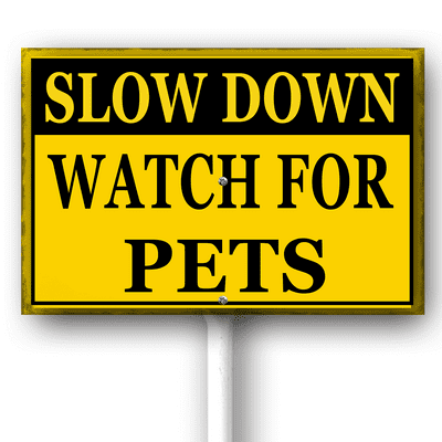 Kurmntregon Watch For Pets Yard Sign With Stake Caution Slow Down Rustproof Neighborhood Aluminium Street Business Home Farm Garden Porch Decor Outside Outdoor Lawn Traffic 8x12inch