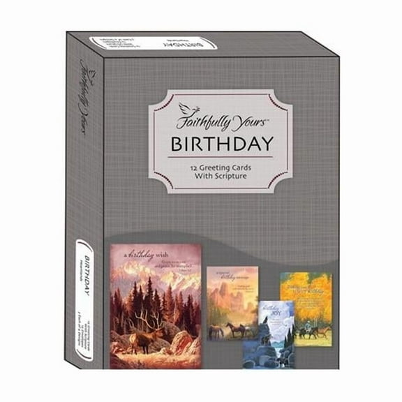 Faithfully Yours Heartlands Boxed Birthday Card - 12 per Box