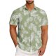 thumbnail image 1 of Mens Casual Manga Corta Botón Abajo Camisas Turndown Cuello Hawaii Impresión Botón Camisa Cardigan, 1 of 5