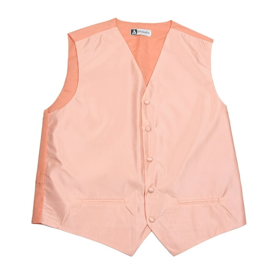 Men's Solid Formal Vest Peach for Tuxedo and Suit