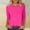B_ Hot Pink, variant on Olyvenn Womens Tops 3/4 Sleeve Shirts Crew Neck Loose Casual Tshirts Trendy 2025 Tunic Tops Color Block Summer Tees Dark Blue L