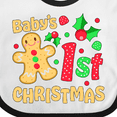 thumbnail image 4 of Inktastic Baby's First Christmas -gingerbread Cookie Boys or Girls Baby Bib, 4 of 4