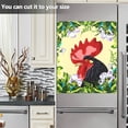 thumbnail image 6 of Front Dishwasher Magnet Sticker Cover Decorative Appliances Stickers Rooster Beautiful Floral Frame Refrigerator Skins Dishwasher Panel Decals, 6 of 6