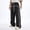 A_ Black, variant on Men's Solid Jogger Pants, Elastic Drawstring Waist, Zipper Cuffs & Pockets, Casual Athletic Trousers Black S