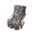 thumbnail image 4 of Fruits Soft Flannel Fleece Throw Blanket, Summer Illustration of Grapes and Leaves on Its Branches Hanging, Cozy Plush for Indoor and Outdoor Use, 50" x 60", Raspberry and Reseda Green, by Ambesonne, 4 of 6