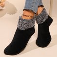 thumbnail image 6 of Women's Plush Cuffs Thermal Ankle Socks for Cold Weather Nonslip Grip Soles Floor Socks Thick Fleece Lined Slipper Socks, 6 of 8