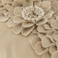 thumbnail image 6 of JWH Handmade 3D Flower Throw Pillow Covers Aesthetic Decorative Floral Accent Pillow Cases 18"x18"Camel for Sofa Couch Bedroom Decor, 6 of 8