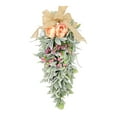 thumbnail image 1 of Lágrima swag flores artificiales decorativas con hojas decoración flores falsas botín para jardín para la puerta del hogar la fiesta de la, 1 of 9