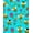 Blue, Pattern 2, variant on ODIKA 4' x 6' Machine Washable Non-Slip Area Rug, Whimsical bee High Traffic Rug, Green, 720892