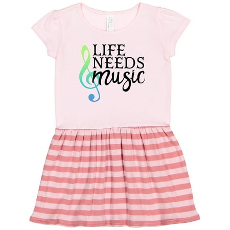 

Inktastic Life Needs Music- Ocean Colors Gift Toddler Girl Dress