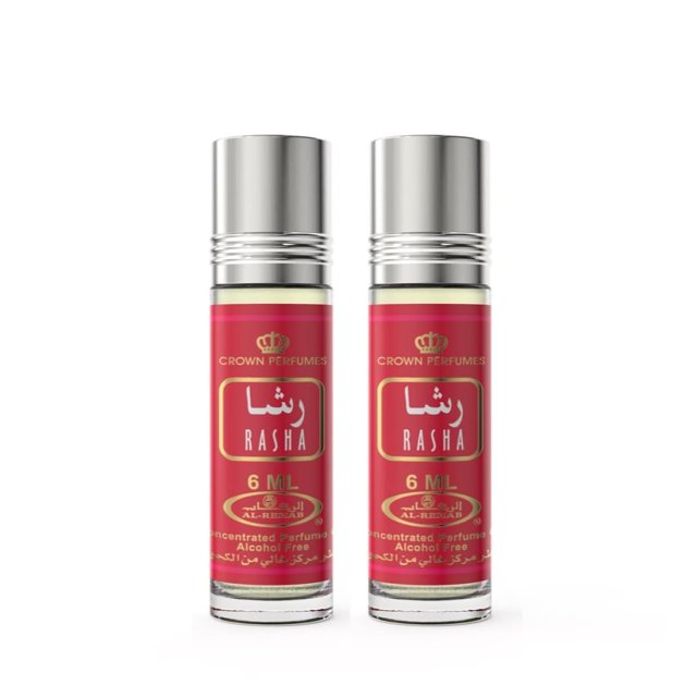 Perfume Rollerball Al-Rehab Rasha para mujer, 6 ml (paquete de 2)