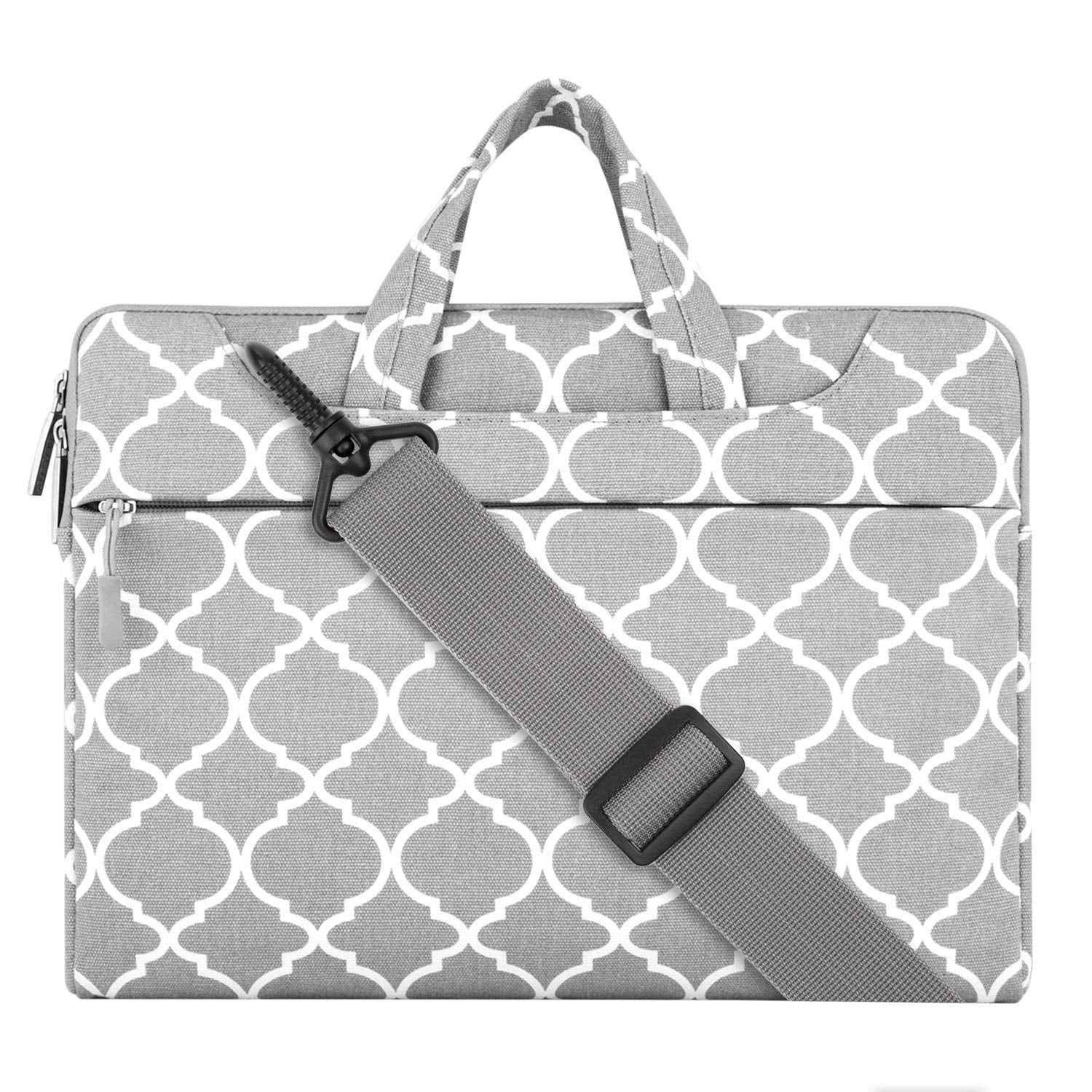 Musical Symbols Music Notes Treble ClefLaptop Case Canvas Pattern Briefcase Sleeve Laptop Shoulder Messenger Bag Case Sleeve for 13.4-14.5 inch Apple Laptop Briefcase