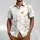 thumbnail image 1 of Blusa y camisa de manga corta con cuello vuelto Camisa casual para hombre Camisa de bolos vintage de manga corta Camisas de verano Camisa abotonada Blusa para hombre Poliéster, 1 of 5
