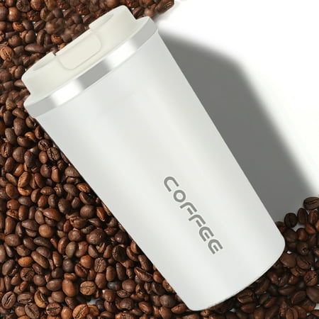 

380ml/500ml Coffee Mug Environmentally Travel Cup for Home Office (500ml White)