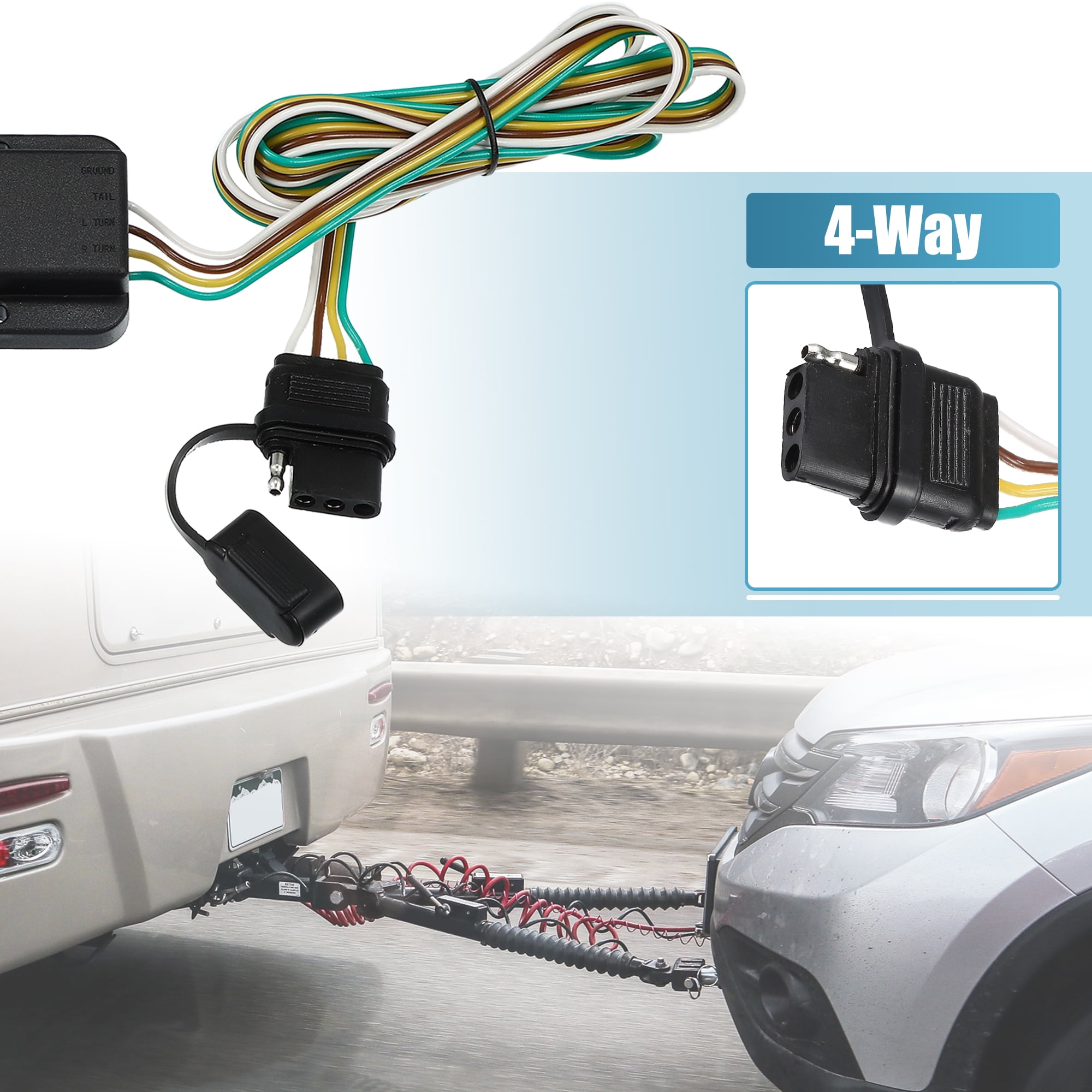 Unique Bargains OV2135-001 4-Pin Trailer Wiring Harness for Honda Accord CRV Element