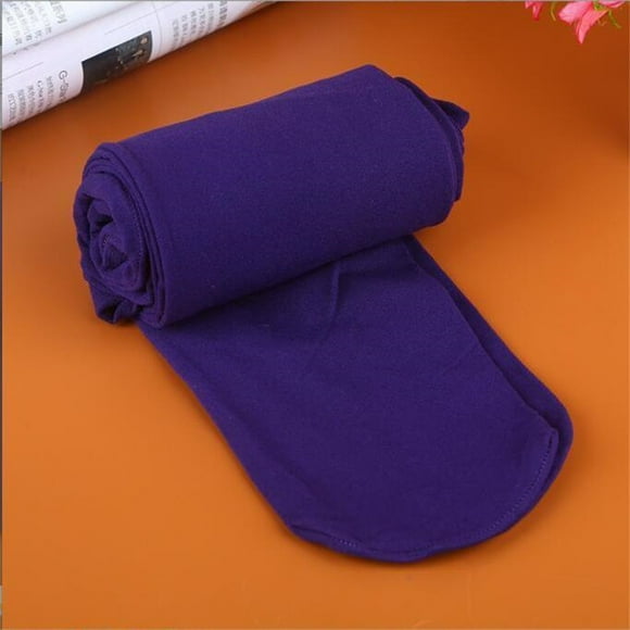 Bunenne Pantyhose for Women Cute Socks for Women Knee High Socks for Women Candy Colors Opaque Footed Socks Tights Slim Pantyhose Women Stockings Thigh High Stockings Tights for Women Purple One Size