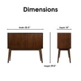 thumbnail image 3 of Adore Decor Brookline 2 Door Storage Cabinet Walnut Brown, 3 of 10