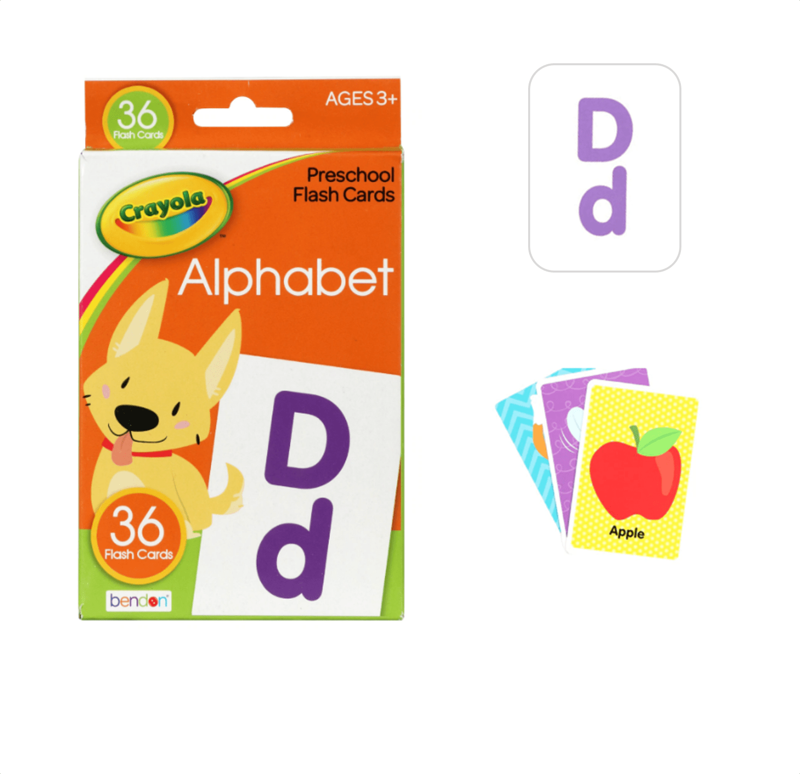 Crayola 36 Count Preschool Learning Flashcards for Kids Alphabet & Counting Pack 