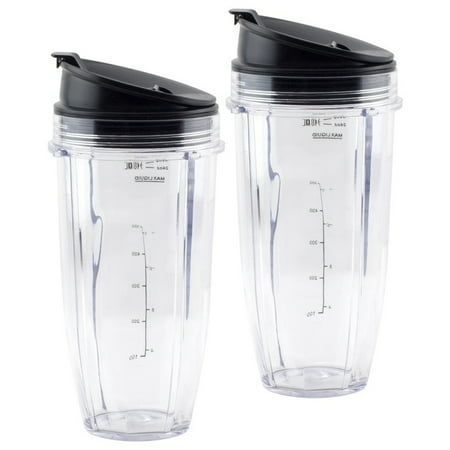 

Replacement Blender Cup with Lid 24 Oz Cups for Ninja Auto IQ BL480 BL482 BL642 NN102 BL682 BL450 BN751 BN801