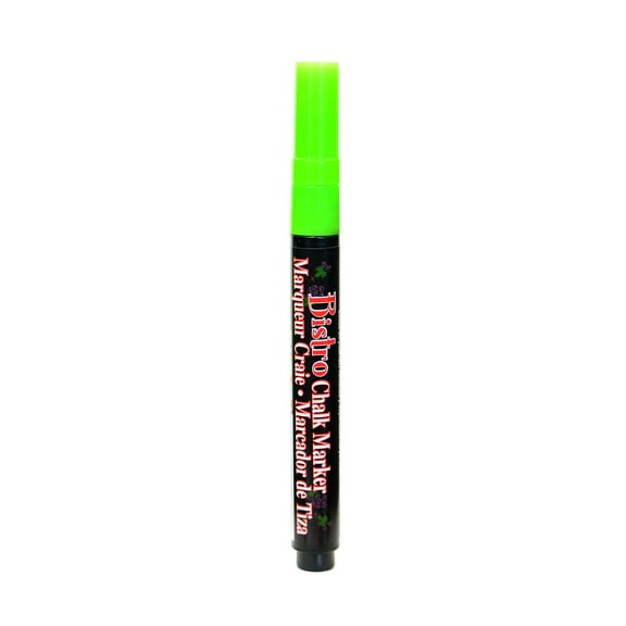 Bistro Chalk Markers fluorescent green, fine point (pack of 6)