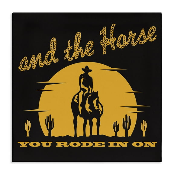 Stupell Industries Horse You Rode In On Novelty Painting Gallery Wrapped Canvas Art Print Wall Art, 17 x 17
