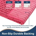thumbnail image 3 of Soft Plush Microfiber Bathroom Rugs, Absorbent Bath Rugs Non Skid Machine Wash Dry Bath Mats for Tub,Shower and Bath Room Floor Mats(Hot Pink,17x24 inches), 3 of 6