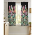 thumbnail image 4 of Boho Tulip Flower Sheer Curtains 54 Inch Length 2 Panels Set for Living Room/Bedroom, Spring Watercolor Abstract Floral Plant Kitchen Curtains Grommet Semi-Sheer Curtains Window Treatments 42"x54"x2, 4 of 7