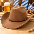 thumbnail image 4 of QSAWXQZ Men's Western Cowboy Hat Wide Brim Outdoor Hat Free Size, 4 of 5