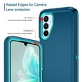 thumbnail image 3 of I-HONVA For Samsung Galaxy A15 Case,3-Layer Military Grade Drop Protection Anti-Slip Bumper Rugged Shockproof Dustproof Protection 6.5 inch Phone Case,Turquoise, 3 of 7