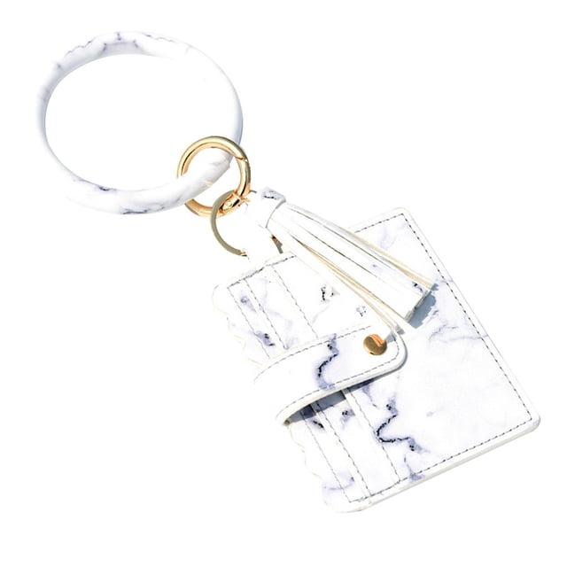 Up to 65% Off Large Bracelet Keychain Card Holder Tassel Bangle Key Ring Wristban With Wallet Necklace Rings Earring Jewelry on Clearance