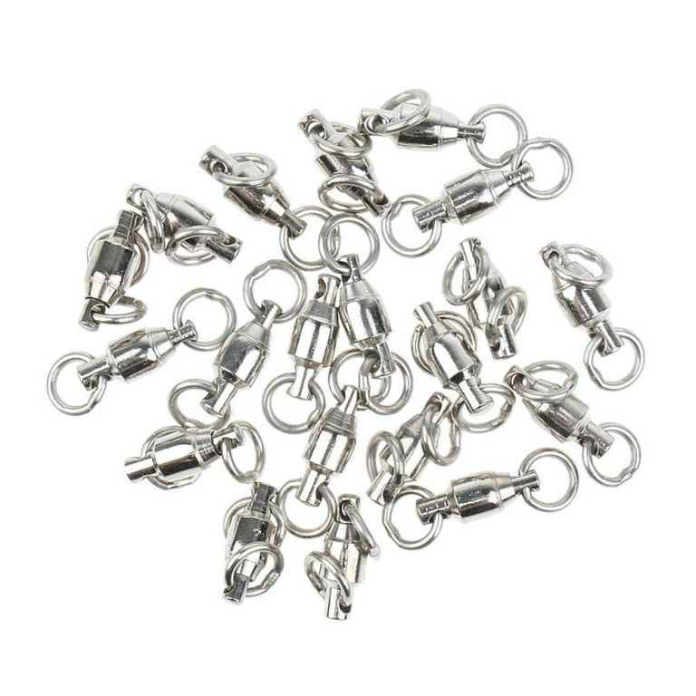 Fishing Swivels, Ball Bearing Swivel Coastlock Snap Clasp Assortment Solid  Welded Ring Stainless Steel High Strength Fishing Tackle Accessories Heavy