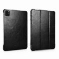 thumbnail image 1 of ICARER Retro Tri-fold Genuine Leather Smart Case Shell Compatible For iPad Pro 12.9 (2022) / (2021) / (2020) / (2018), 1 of 5