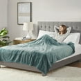 thumbnail image 3 of Serta Polyester and Cotton Microlight Heated Blanket in Teal ST54-0095, 3 of 11