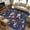 Blue, variant on 6x9 Area Rugs, Watercolor Flowers Non-Skid Rubber Backing Large Rectangle Rugs - Living Room Bedroom Home Office, Farmhouse Floral Vintage Black Indoor Floor Mat Carpets Washable Rug