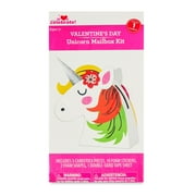 Valentine's Day Multicolor Unicorn Mailbox Kit, 0.2 in, 0.2 lb, by Way To Celebrate