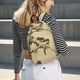 thumbnail image 5 of Disketp Vintage Bird print Canvas Backpack Lightweight Travel Daypack Student Rucksack Laptop Backpack-Medium, 5 of 5