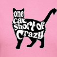 thumbnail image 3 of CafePress - One Cat Short Of Crazy Women's Classic T Shirt - Women's Traditional Fit Dark T-Shirt, 3 of 4