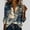 Tops-863Multicolor, variant on Xdegoge Button Down Shirts for Women V Neck Long Sleeve Casual Work office Wear Loose Fit Zebra Animal Print Lightweight Breathable Spring Summer Tops