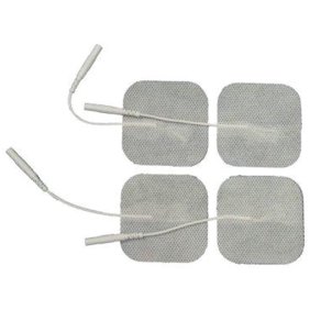 Therapist&rsquo;s Choice 40 Electrode Pads Per Pack, Medical Grade for TENS and EMS Units Electrodes. 2"x2" Square, White Cloth Topping,100% Satisfaction Guarantee