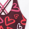 thumbnail image 5 of Gubotare Girls Swimsuit Girls' One-Piece Swimwear Cute Tie Dye Side Cutout Swimsuit Summer Quick Dry Beach Hawaiian Bathing Suits Size 8-9 (Red,8-9 Years), 5 of 6