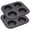 Black, variant on 4 Cup Muffin Pan 2 Pcs (8.5 X 7.48 Inch) Air Fryer Small Oven Cupcake Baking Pan Non Stick No Toxic Bakeware