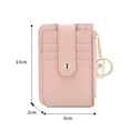 thumbnail image 2 of Casual Simple Solid Color Bank Card Holder Ultra Thin PU Leather Women Wallets Short Clutch Bag Korean Style Wallets With Key Chain BLACK, 2 of 8