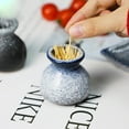thumbnail image 4 of Monyance Ceramic Toothpick Pot Japanese Style Toothpick Holder Ceramic Toothpick Storage Jar Home Toothpick Jar(2.17X2.17X1.57Inches), 4 of 11