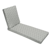 Sorra Home Grey and White Geometric Indoor/Outdoor Hinged Cushion, Corded