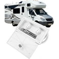 thumbnail image 4 of FYBTOF RV Exterior Shower Box Kit Faucet with Shower Head Hot Cold Water Switch with Hose,Keys for Boat Camper Motorhome Exterior Faucet RV Shower Tool(White)-3405, 4 of 5